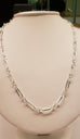 925 Sterling Silver Paperclip Chain Necklace for Teen Women and Men 20 inch