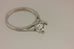 Platinum 1ct 6.5mm round solitaire engagement ring setting criss cross twist NEW