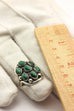 sterling silver green malachite oval ring size 8 7.77g vintage estate
