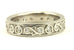 palladium woman's wedding band ring 0.39ctw round diamonds size6.25 estate 4.66g