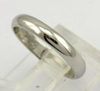 Platinum 3mm low dome high polish wedding band ring size 4.5 NEW 3.37 grams