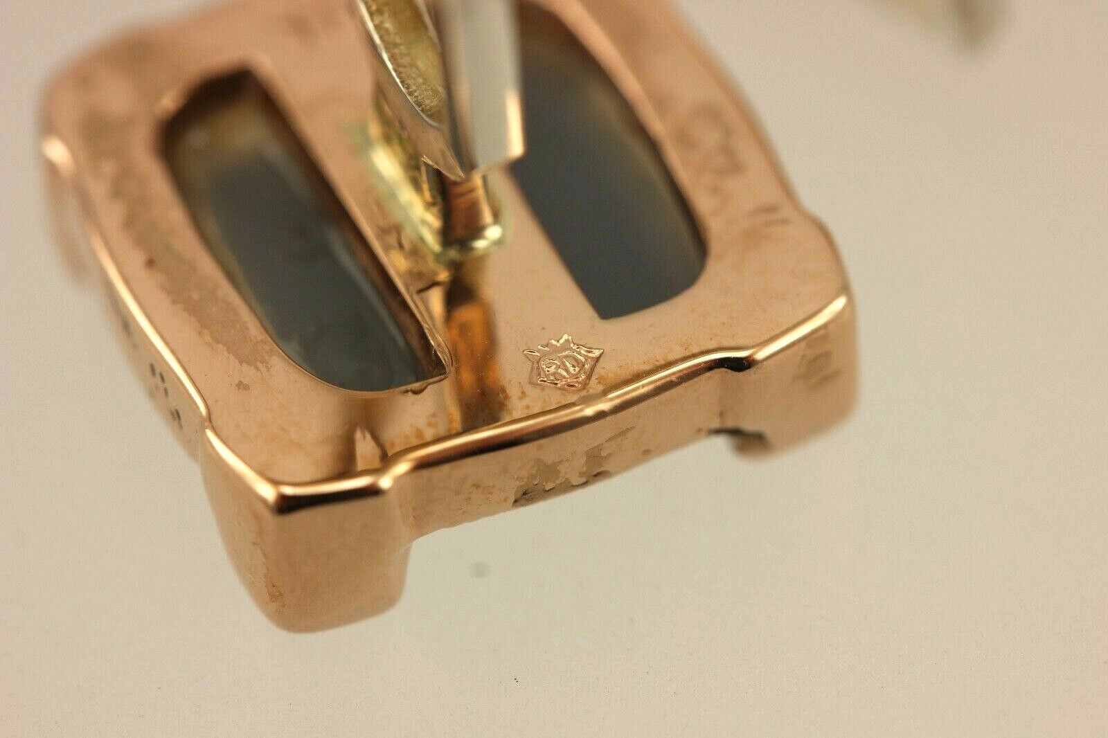 10k rose gold cuff links titanium white quartz druzy 925 sterling silver backs