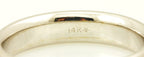 14k white gold Men's 5mm size 10 satin finish domed wedding band ring 8.16g NEW