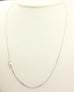 14k white gold pave wheat chain necklace lobster Italy 18 inch 1.22mm 1.64g new