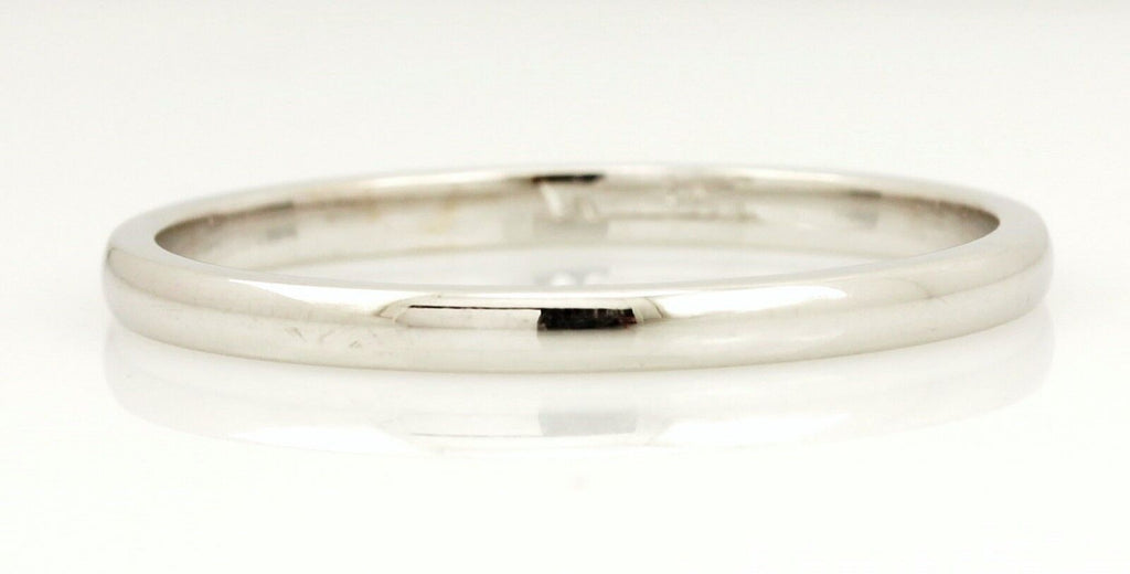 14k white gold 2mm domed size 10.75 wedding band ring NEW 2.28g regular fit