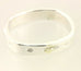 sterling silver men's square wedding band man's ring 4.7g size 10 4.8 x 1.2 mm