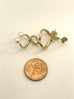 14k yellow gold twist dangle pearl earrings 1.5 inch 5.18g vintage estate