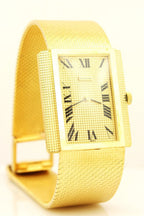 Juvenia Women's 18K Yellow Gold Rectangle Hand-Winding Watch w/ Gold Mesh Band