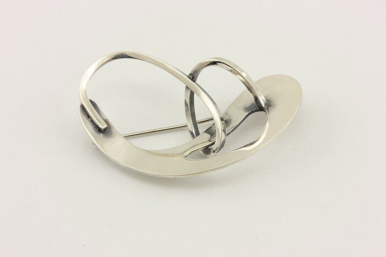 Bill Tendler sterling silver brooch pin estate vintage 7.8g 3 inch ca 1960