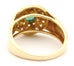 14k yellow gold 1.23ctw green emerald double halo diamond ring estate rare 5.34g