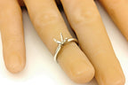 Jabel 7mm round 1.25ct 900 platinum solitaire engagement ring setting 4.48g