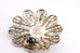 925 sterling silver filigree flower circle pin brooch Israel vintage estate 4.2g