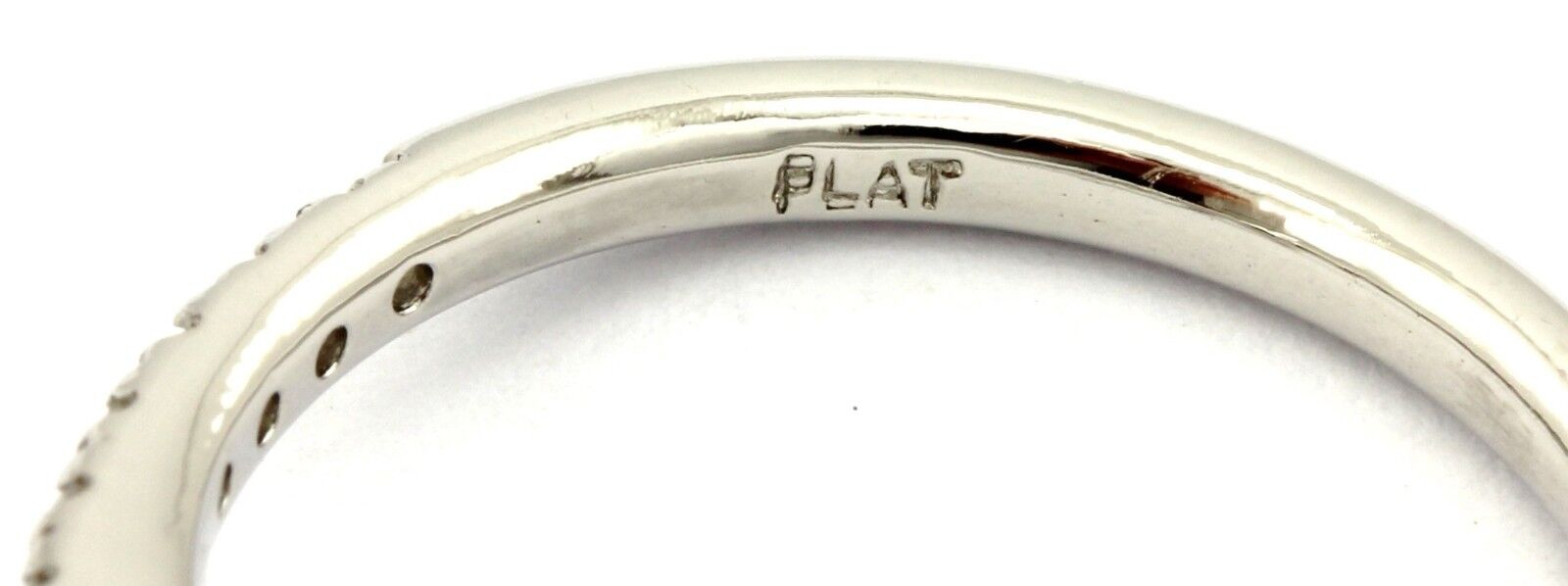 Platinum 1ct round engagement ring semi mount 0.19ctw diamond accents 4.66g NEW