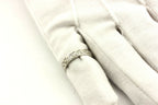 palladium woman's wedding band ring 0.39ctw round diamonds size6.25 estate 4.66g