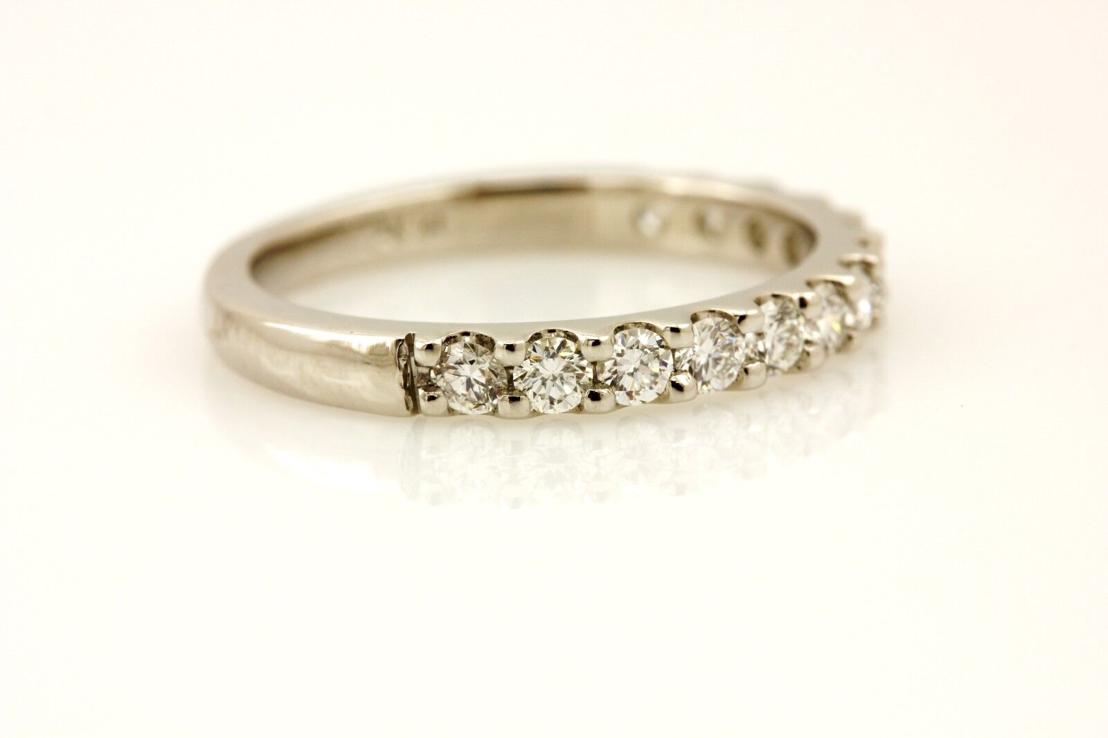PLATINUM 0.55CTW ROUND DIAMOND ANNIVERSARY WEDDING BAND RING SIZE 5.75 NEW