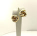 14k yellow gold 14.3mm knot twist stud earrings 1.9g vintage