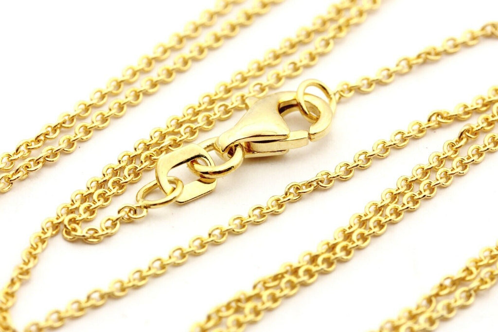 14k yellow gold 18 inch 1.15mm rolo cable chain necklace lobster 1.95g new