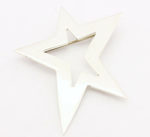 925 sterling silver Mexico TV-9 pin brooch estate vintage open star 10.9g