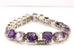 925 sterling silver 47.25ctw 8mm purple amethyst bracelet 7.5 inch 25.17g estate
