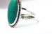 sterling silver natural blue turquoise ring 23x13mm oval cabochon size 6 4.5g