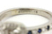 platinum diamond sapphire semimount halo engagement ring size 6.75 5.91g estate