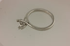 Platinum 1ct 6.5mm round solitaire engagement ring setting criss cross twist NEW