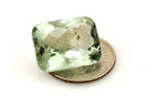 green quartz amethyst 10.69 carat cushion loose gemstone large 16 x 12 mm new