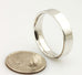 14k white gold Men's 5mm flat wedding band size 9 comfort fit ring 5.55g NEW