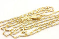 14k gold two tone razo chain necklace lobster 16 inch 0.9mm 2.29g new