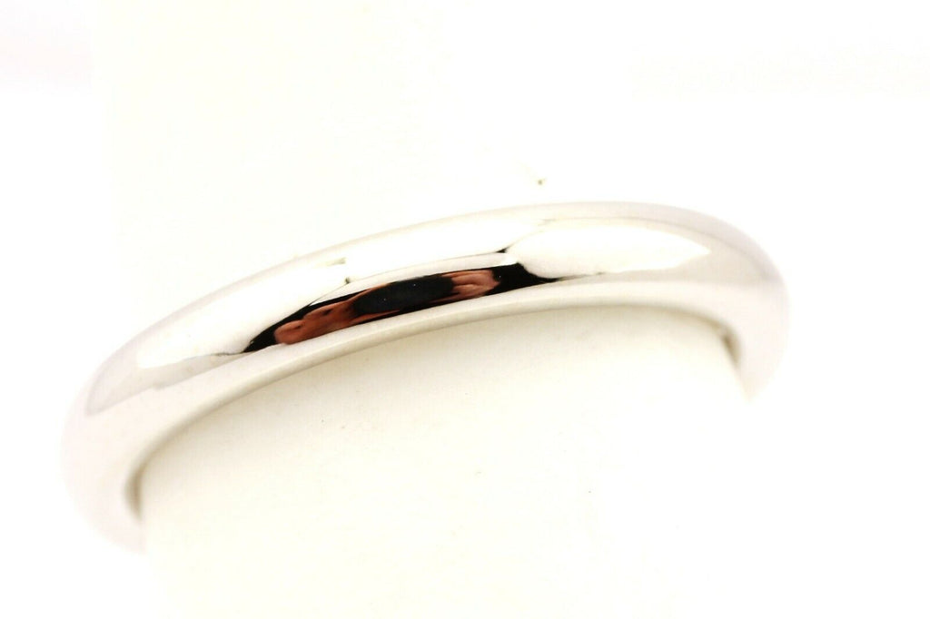 14k white gold 3mm wedding band ring size 6.5 new 4.29g