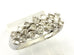 ESTATE 14k white gold 1ct round diamond 3 row wedding ring band 4.48gr sz 7.25