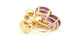 14k yellow gold purple amethyst screwback non pierced earrings 2.53g vintage