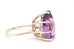 14k white gold 10.40ct purple amethyst solitaire ring size 6.75 6.79g vintage