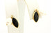14k yellow gold black onyx pearl stud earrings vintage 1.61g estate