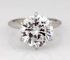 platinum 11.5mm round brilliant cubic zirconia solitaire engagement ring 7.65g