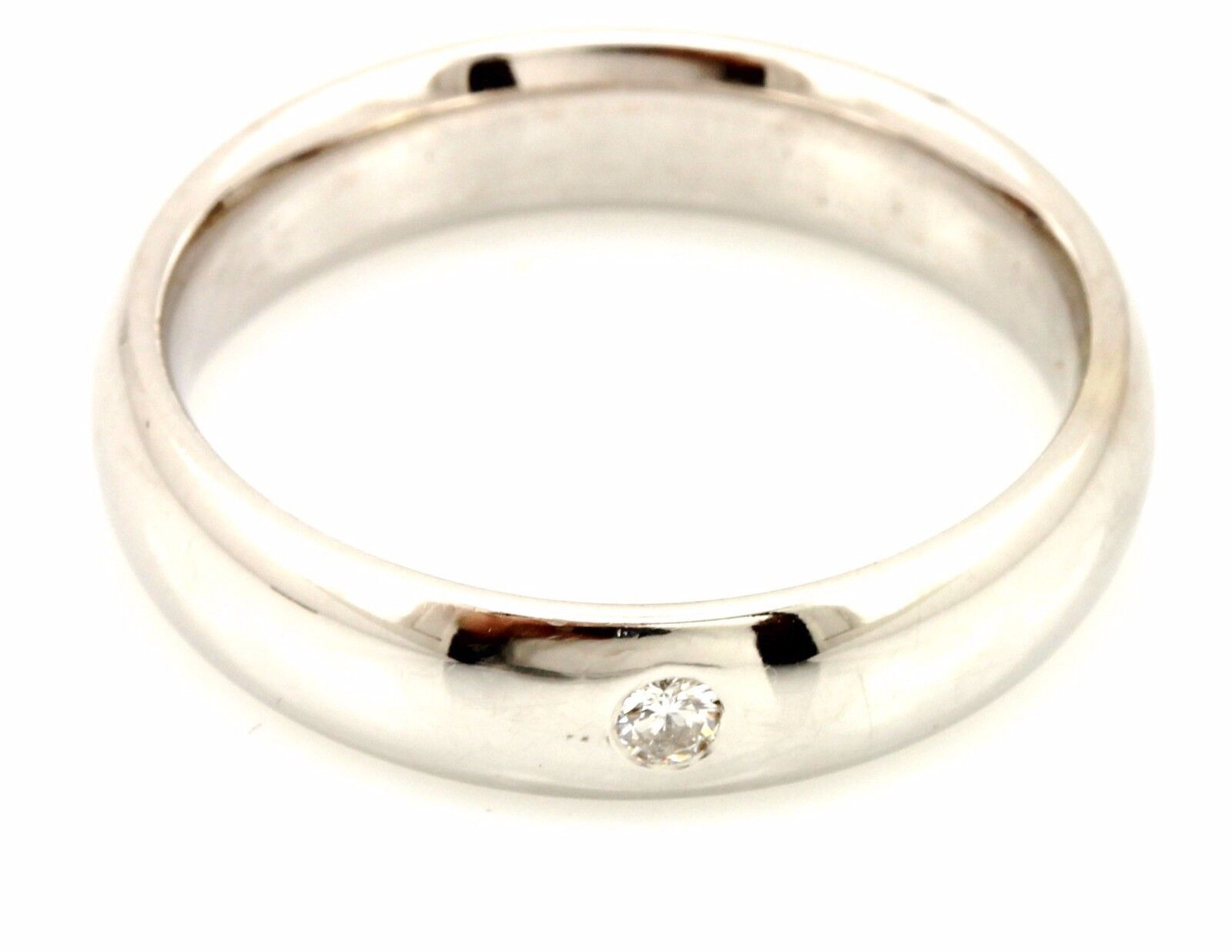 14k white gold round diamond size 9.25 man's 5mm wedding band ring 6.93 g NEW