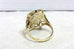 14k yellow gold ITALY ring band flowers ferns plants estate size 9.25 vintage