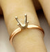 platinum 14k rose gold 6.5mm 1 ct round solitaire engagement ring setting 2.63g