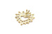 14k yellow gold diamond-cut open heart pendant estate vintage 0.9g 0.75 inch