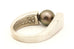 18k white gold saltwater Tahitian pearl 0.50ctw diamond ring size 7.25 11.81g