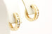 14k yellow gold 0.31ctw natural diamond round huggie hoop earrings 4.03g new