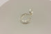 silver 12mm horseshoe pendant 0.17ctw round diamonds K-M I1-3 estate vintage 1g