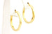 14k yellow gold hollow hoop earrings 0.75 inch 2mm 1.58g estate