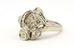 14k white gold diamond fan ring 0.81ctw vintage antique estate 4.8g size 7.75
