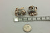 Estate Platinum 10k Rose gold .86ctw diamond butterfly clip on earrings vintage