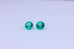 recrystalized emerald lab loose gemstone matched pair 7mm round 2.46ctw new