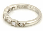 Platinum 0.25ctw princess round diamond milgrain wedding band size 5.5 ring NEW