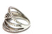 14k white gold diamond split band ring 0.67ctw 7.8g VVS D-F size 6.5 estate