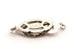 silver pearl clasp fishhook satin diamond-cut engraved estate vintage 0.6g