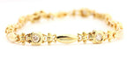 18k yellow gold 0.56ctw round diamond bracelet 7 inch 5mm 10.30g vintage estate